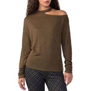 Sanctuary Womens Full Time Lover Green Knit Tee Pullover Top Shirt NWT